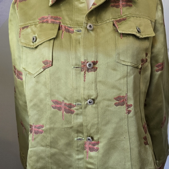 3 Sisters Vintage | Small | Green Dragonfly Jacket - Picture 2 of 9
